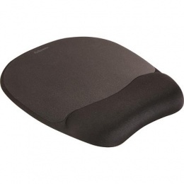 Egéralátét csuklótámasszal, habtöltésű, FELLOWES "Memory Foam", fekete